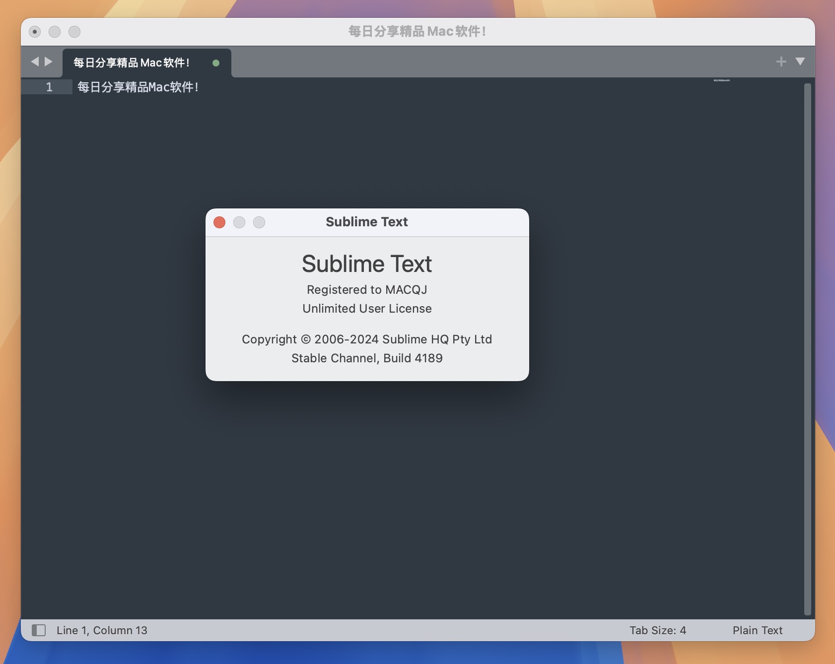 Sublime Text for Mac v4.0.4189 超棒的代码编辑器 激活版 -2