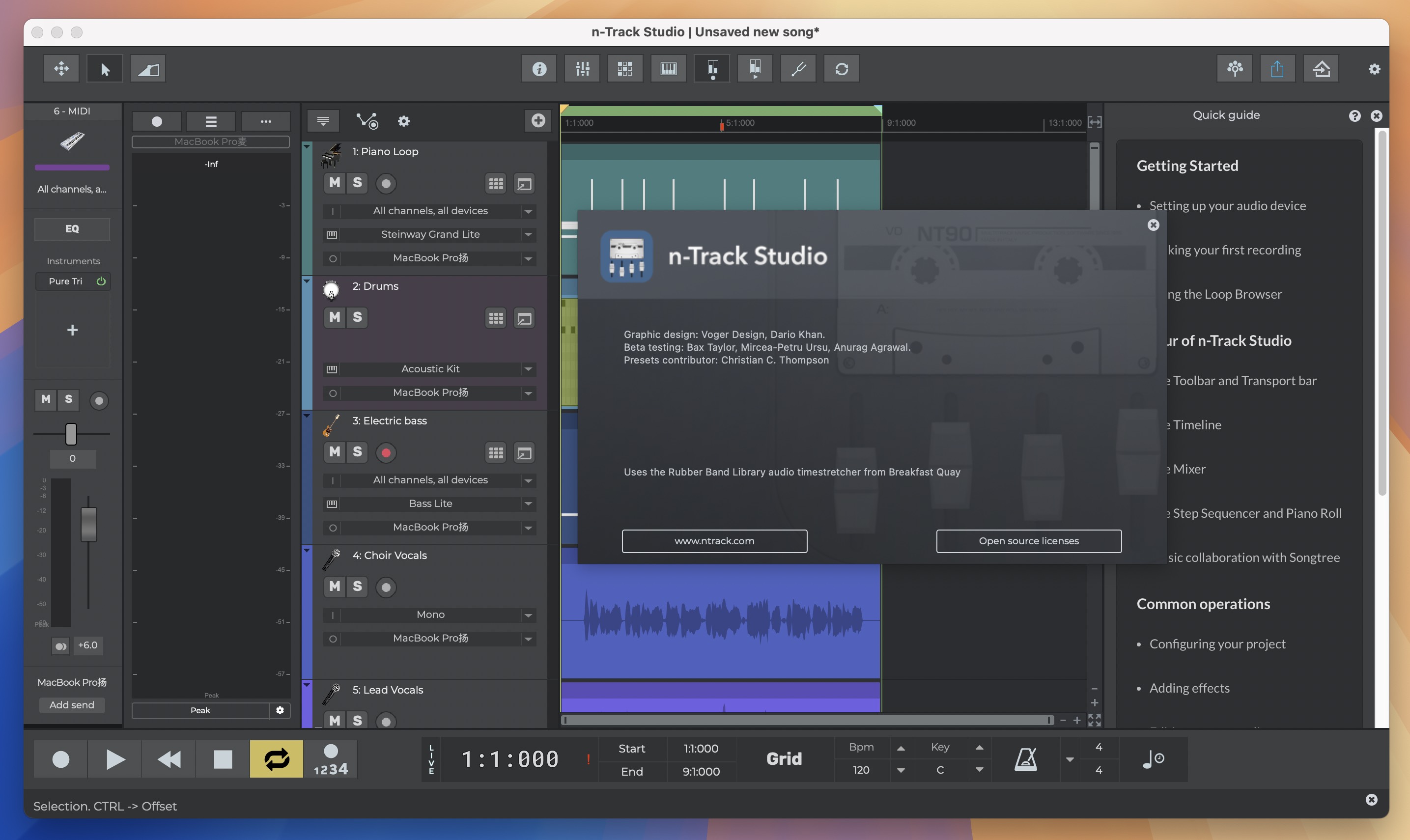 n-Track Studio 10 for Mac v10.2.0.9084 多音轨录音软件 激活版 -2