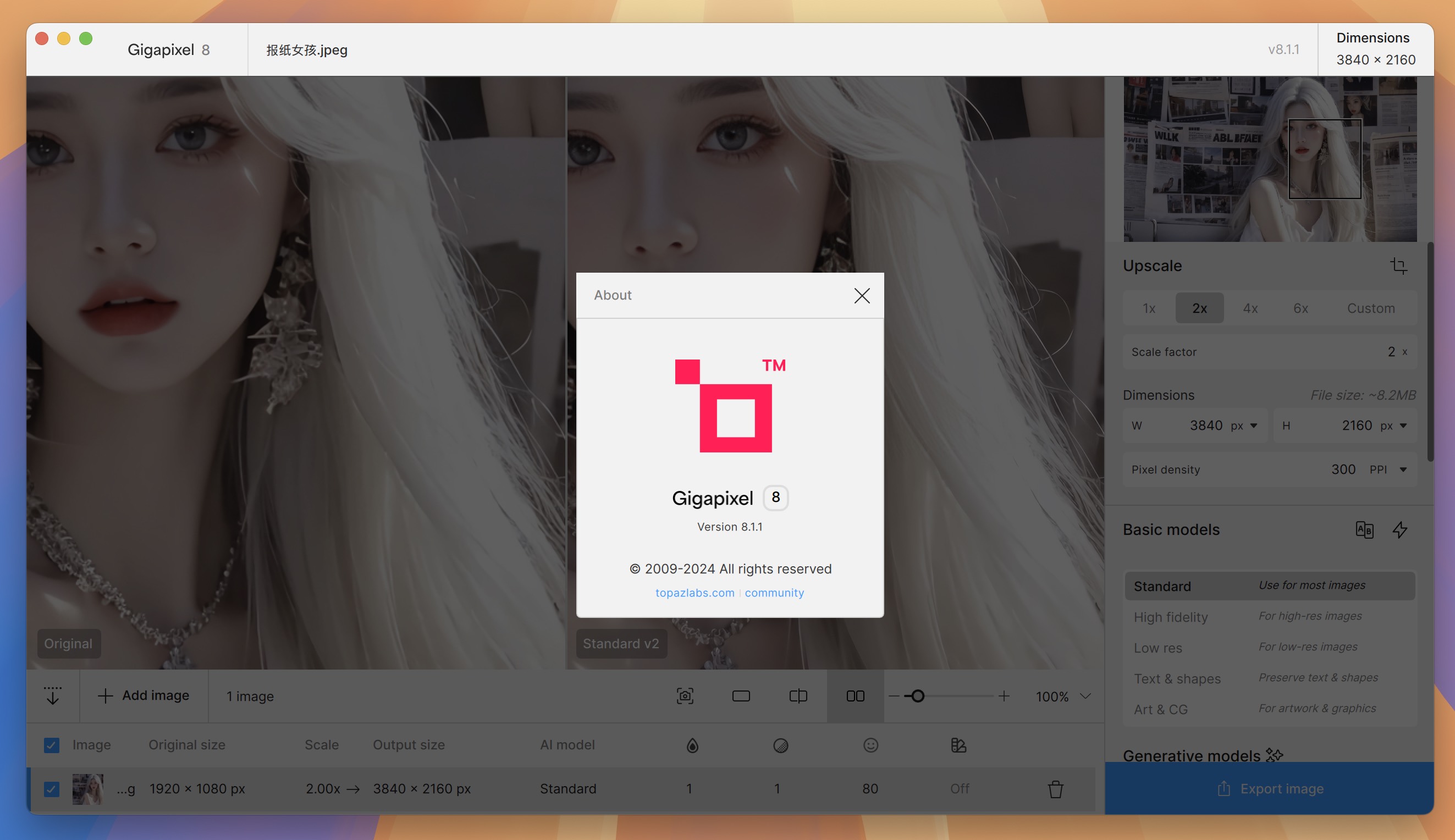 Topaz Gigapixel AI for Mac v8.1.1 图片无损放大工具 激活版 -2